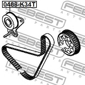 FEBEST 0488-K34T Deflection/Guide Pulley, timing belt